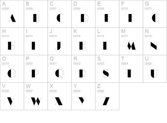 ManhattanEF uppercase A-Z preview