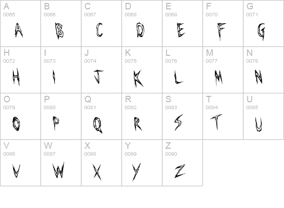 Manhunt uppercase A-Z preview