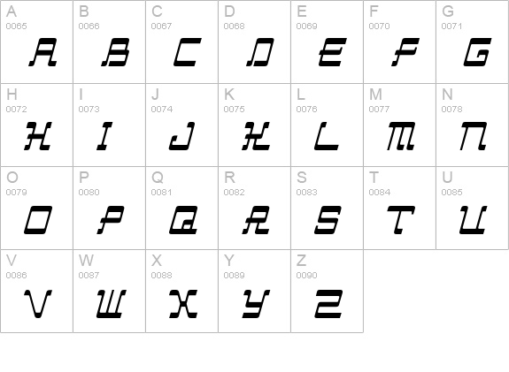Maniac-AL-Regular uppercase A-Z preview