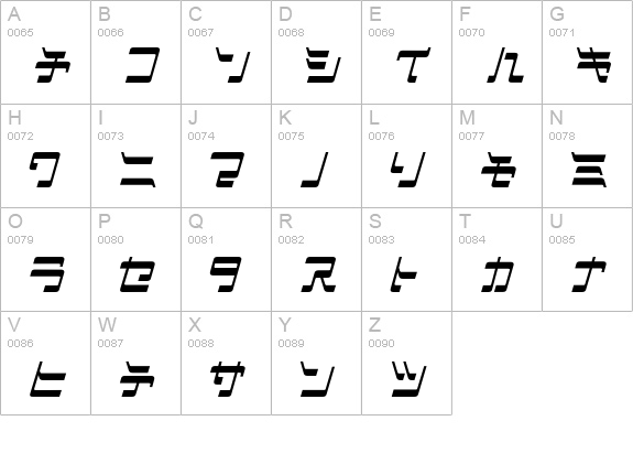 Maniac-KT-Regular uppercase A-Z preview