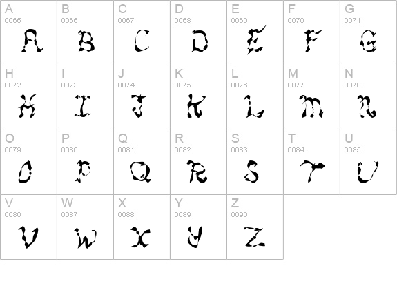 MANIC uppercase A-Z preview