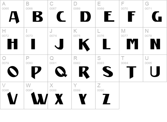 Manifest uppercase A-Z preview