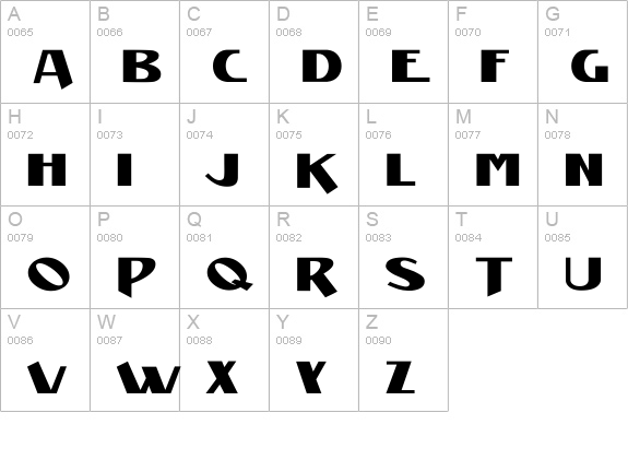 Manifest Niski uppercase A-Z preview