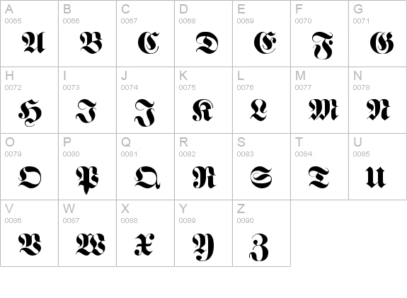 Manorly Regular uppercase A-Z preview