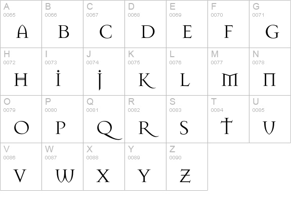 MansonRegular uppercase A-Z preview