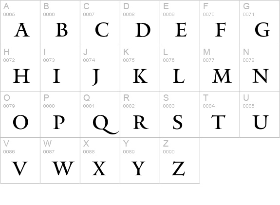 Mantinia uppercase A-Z preview