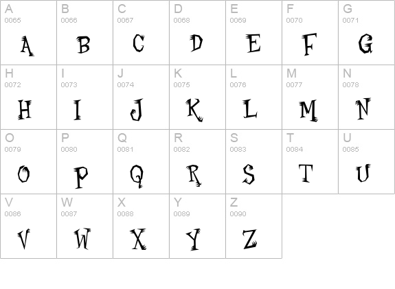 Mantisboy uppercase A-Z preview
