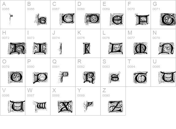 Manuscript Caps HPLHS uppercase A-Z preview