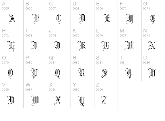 Manuscript Open Regular uppercase A-Z preview