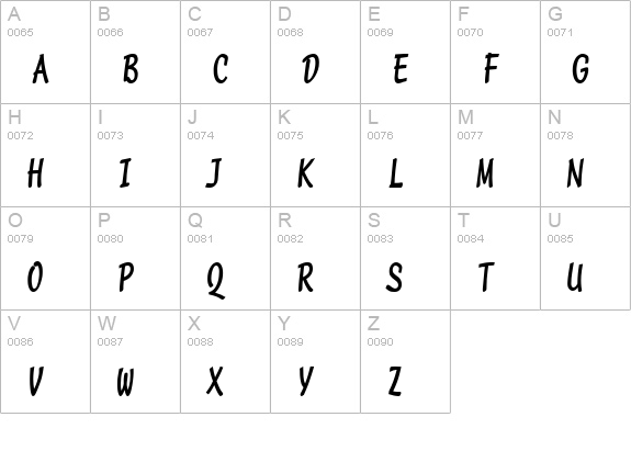 Manuscript Thin Bold uppercase A-Z preview