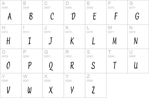 Manuscript Thin Normal uppercase A-Z preview