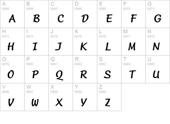 Manuscript Wide Bold uppercase A-Z preview