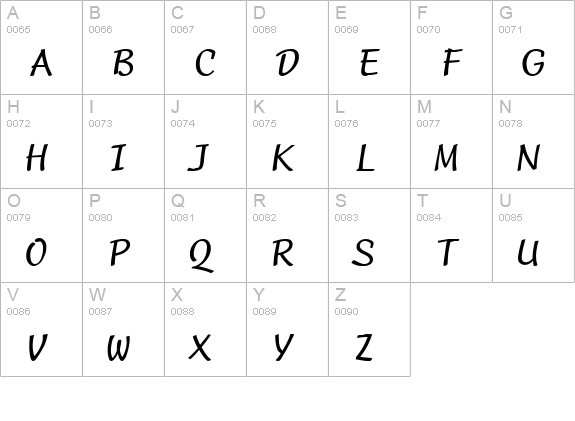Manuscript Wide Normal uppercase A-Z preview