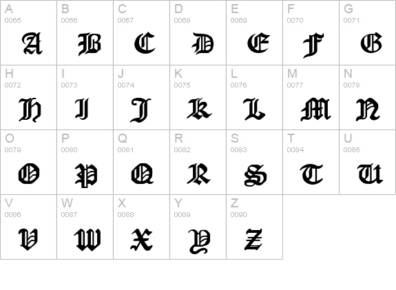 ManuscriptExtended Normal uppercase A-Z preview