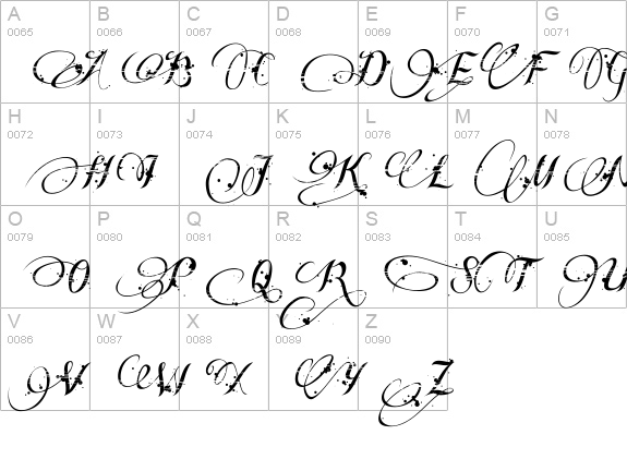 Many Weatz uppercase A-Z preview