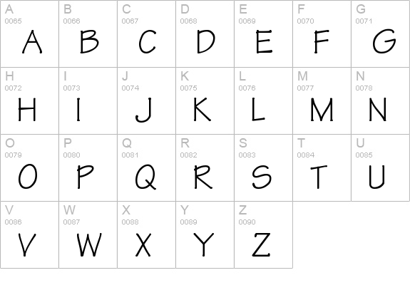 Manzana uppercase A-Z preview
