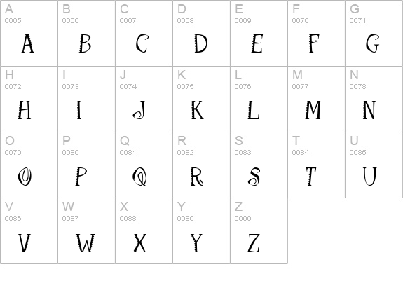 Maraca uppercase A-Z preview
