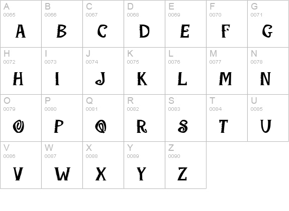 Maraca Extrabold Regular uppercase A-Z preview