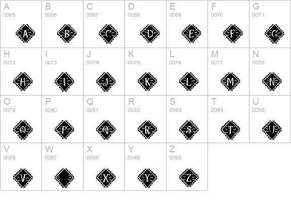 Maraca Extras uppercase A-Z preview