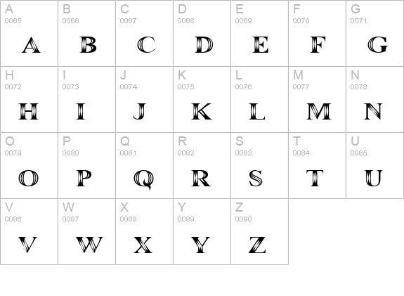 Maranallo uppercase A-Z preview