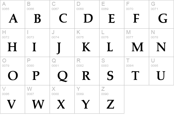 Marath-DemiBold uppercase A-Z preview
