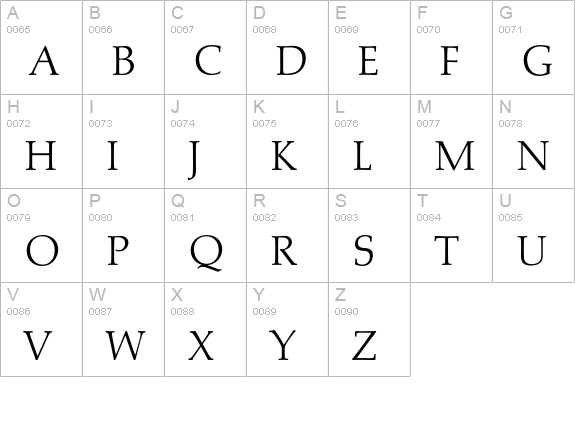 Marath-Light uppercase A-Z preview