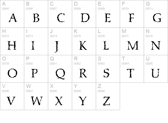 MarathonRandom-Regular uppercase A-Z preview