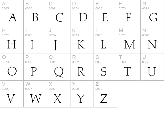 MarathonSerial-Xlight-Regular uppercase A-Z preview