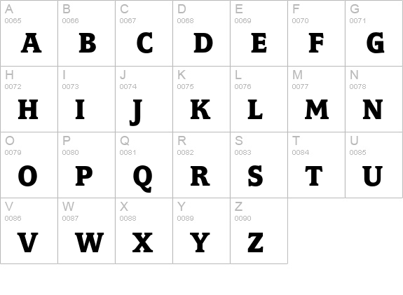 Marbrook Medium uppercase A-Z preview