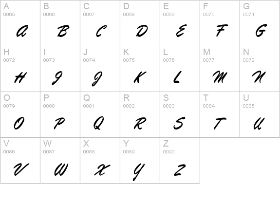 Marcanton uppercase A-Z preview