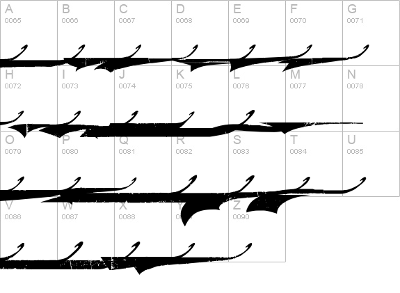 Marcelle Swashes uppercase A-Z preview