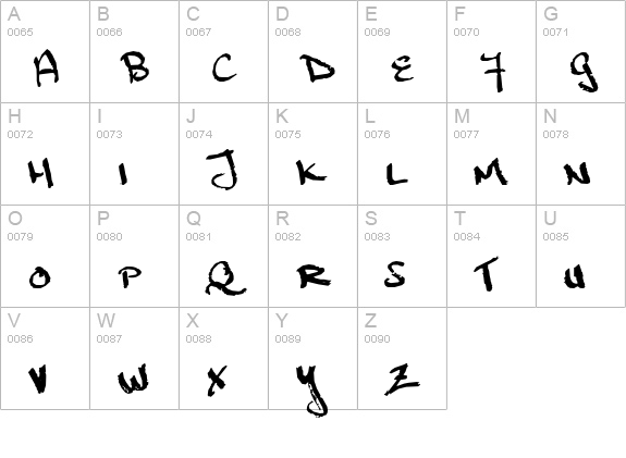 Marcusia uppercase A-Z preview