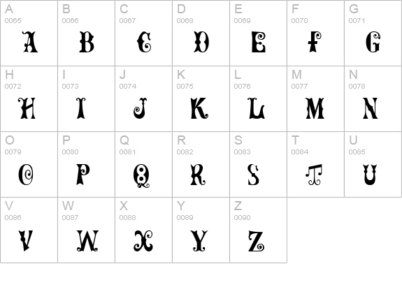 Mardi Gras uppercase A-Z preview