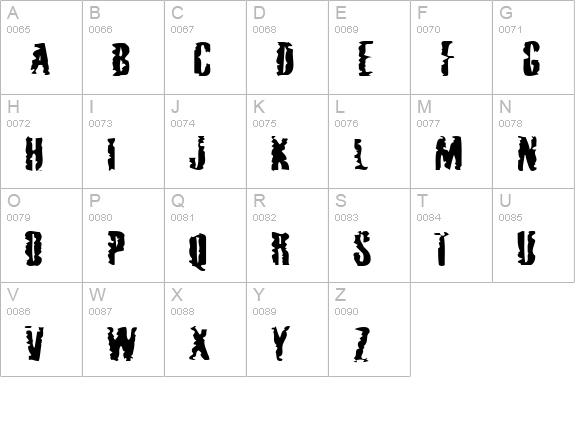 Mardi Gross Drunktype uppercase A-Z preview