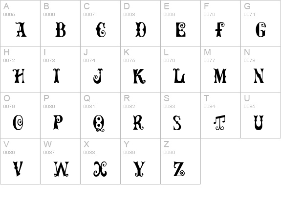 MardiGras uppercase A-Z preview