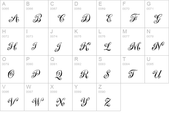 Marguerita Plain uppercase A-Z preview