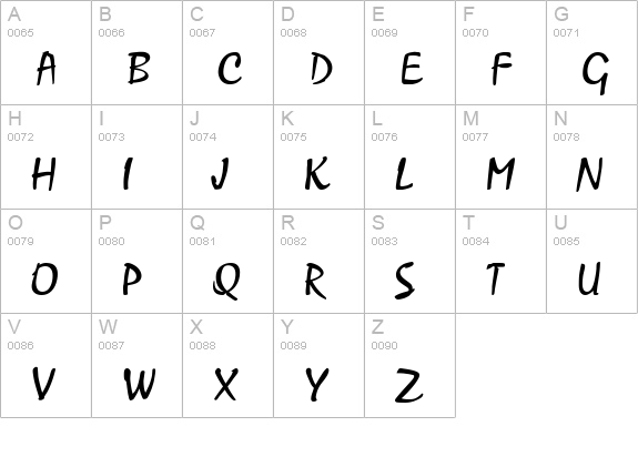 Mariah Regular uppercase A-Z preview