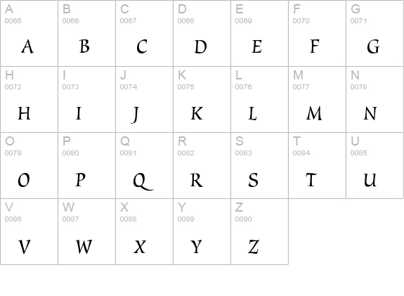 Marigold uppercase A-Z preview
