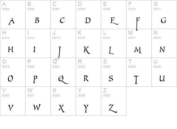 MarigoldWild uppercase A-Z preview