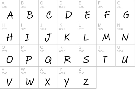 MaritaTextMediumHMK uppercase A-Z preview