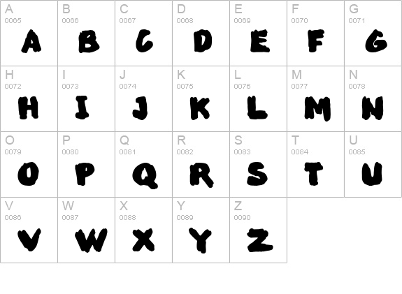 MarkedUp uppercase A-Z preview