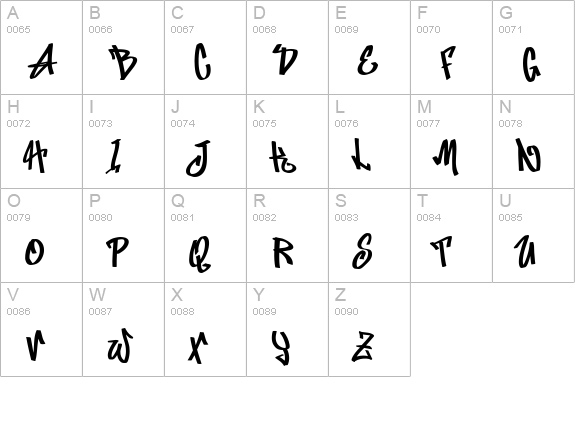 Marker Fat uppercase A-Z preview