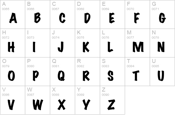 Marker Felt Wide uppercase A-Z preview
