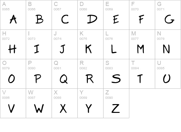 Marker SD uppercase A-Z preview