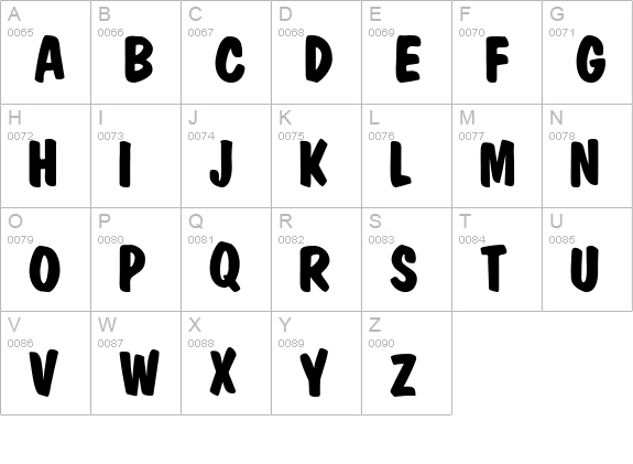 Market Bold uppercase A-Z preview