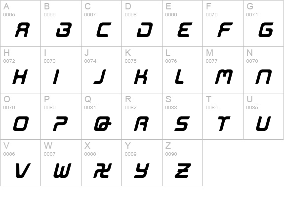 MarkingMarker-ALPItalic uppercase A-Z preview