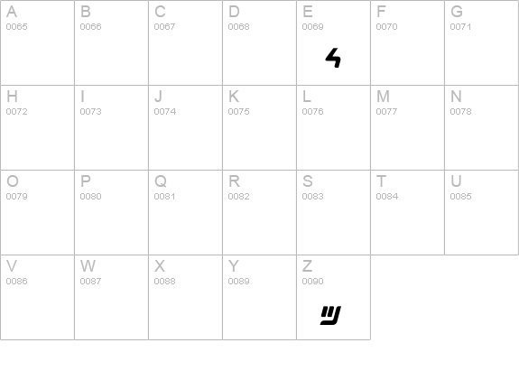 MarkingMarker-KANAItalic uppercase A-Z preview