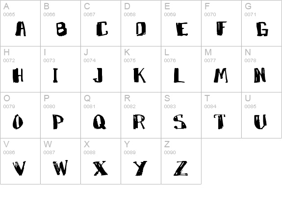 Marko uppercase A-Z preview