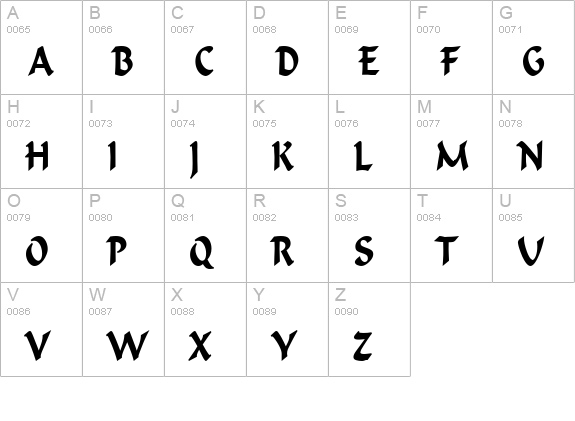 Marlin Condensed Bold uppercase A-Z preview