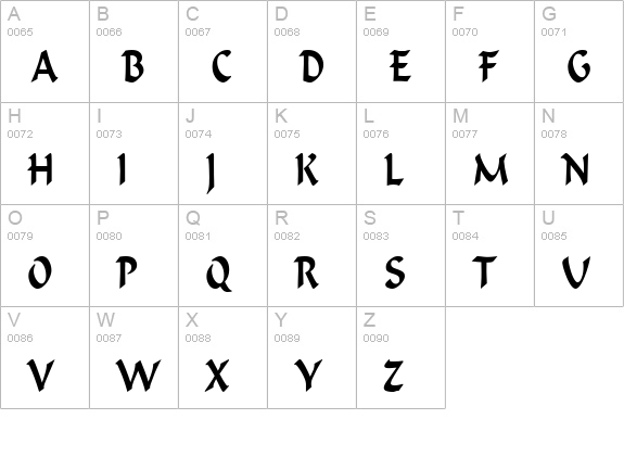 Marlin Condensed Normal uppercase A-Z preview